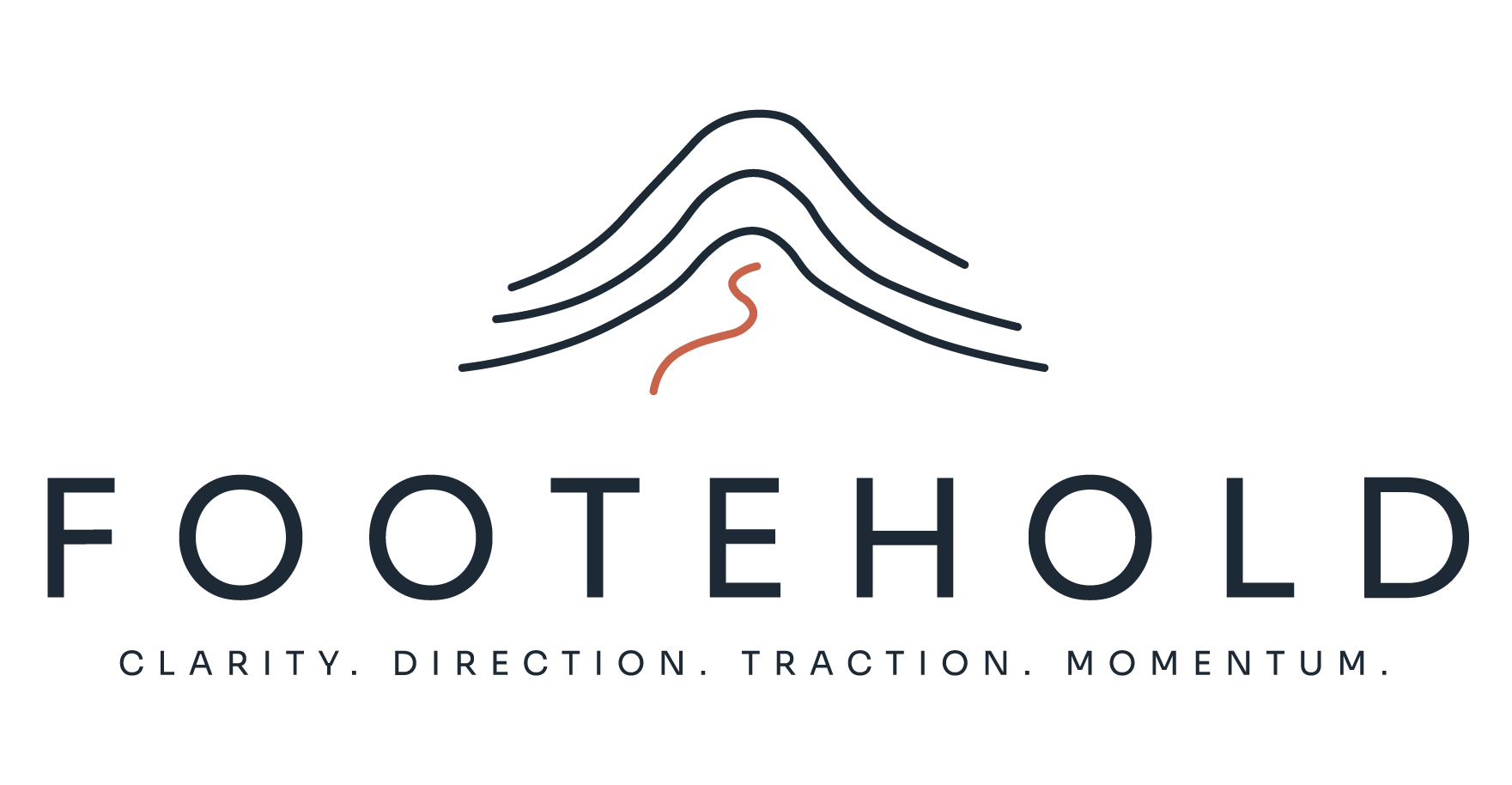 Footehold logo in navy and orange